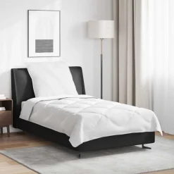Linge-vidaXL Duvet toutes saisons avec oreiller 2 pcs Blanc Microfibre