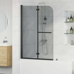 Plomberie-vidaXL Enceinte de Douche Noir 120 x 140 cm Verre ESG et aluminium