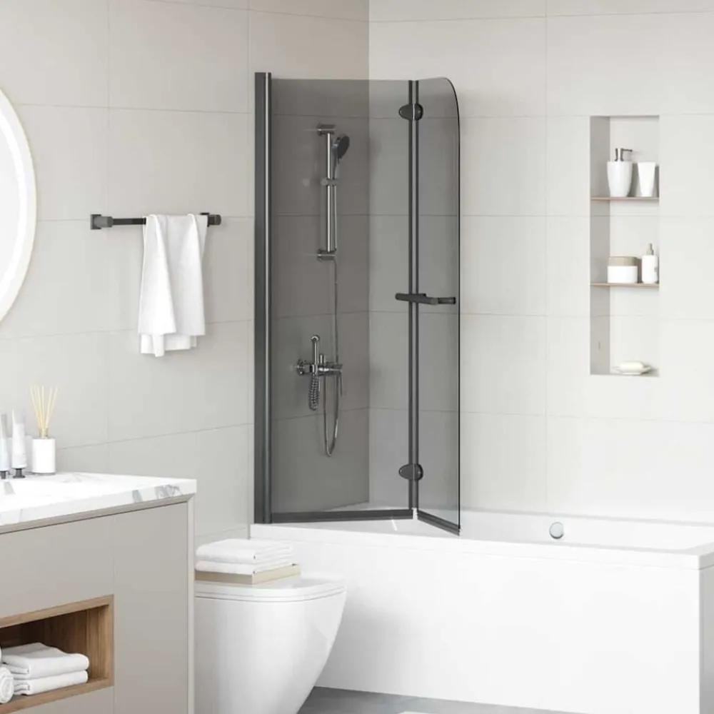 Plomberie-vidaXL Enceinte de Douche Noir 120 x 140 cm Verre ESG et aluminium