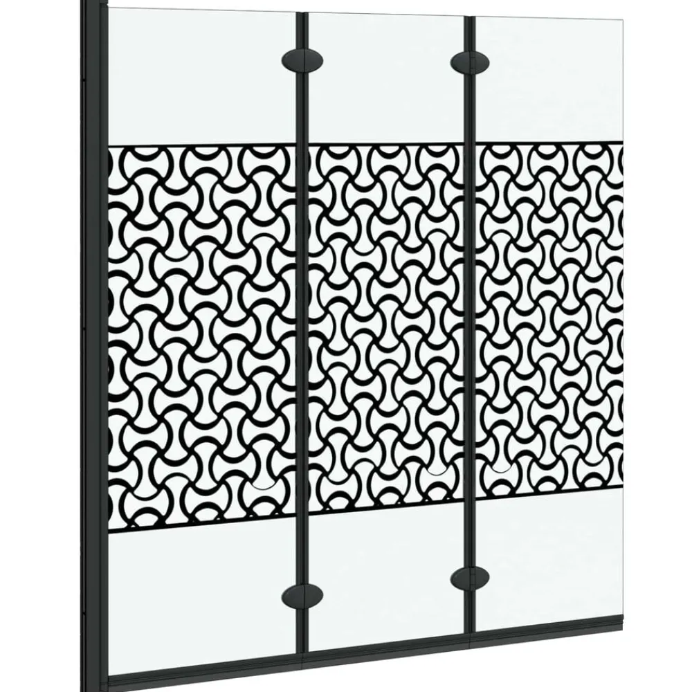 vidaXL Enceinte de Douche Noir et Transparent 130 x 130 cm
