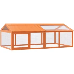 vidaXL Enclos animaux 200x112,5x74 cm bois massif de pin