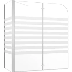 vidaXL Enclos de bain 120x68x130 cm verre trempé rayures