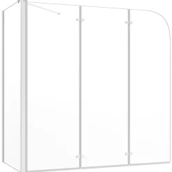 Plomberie-vidaXL Enclos de bain 120x69x130 cm Verre trempé Transparent