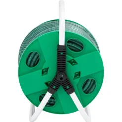 vidaXL Enrouleur de tuyau vert sur pied avec tuyau de 20 m PVC