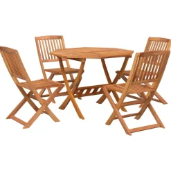 Mobilier De Jardin-vidaXL Ensemble à manger de jardin 5 pcs Bois d'acacia solide