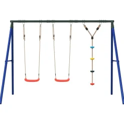 vidaXL Ensemble balançoire d'extérieur balançoires et corde à disque
