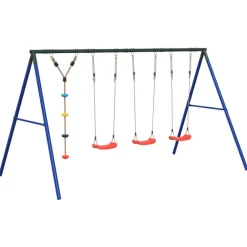 vidaXL Ensemble balançoire d'extérieur balançoires et corde à disque