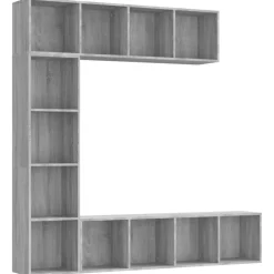vidaXL Ensemble bibliothèque/meuble TV 3 pcs 180x30x180 cm