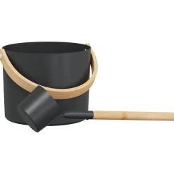 vidaXL Ensemble d'accessoires de sauna 2 pcs Noir