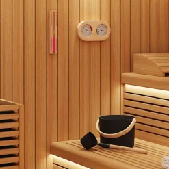 vidaXL Ensemble d'accessoires de sauna 4 pcs Noir