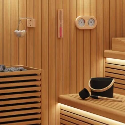 Piscine & Spa-vidaXL Ensemble d'accessoires de sauna 5 pcs Noir