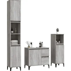vidaXL Ensemble d'armoires de salle de bain 3 pcs