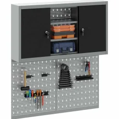 vidaXL Ensemble d'armoires à outils 3 pcs Acier enduit de poudre