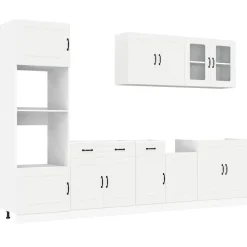 Armoires & Meubles De Rangement-vidaXL Ensemble d'armoires cuisine 7pcs Kalmar bois d'ingénierie Blanc