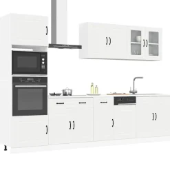 Armoires & Meubles De Rangement-vidaXL Ensemble d'armoires cuisine 7pcs Kalmar bois d'ingénierie Blanc