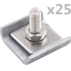 vidaXL Ensemble de 25 connecteurs de tapis de grille é