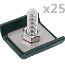 vidaXL Ensemble de 25 connecteurs de tapis de grille