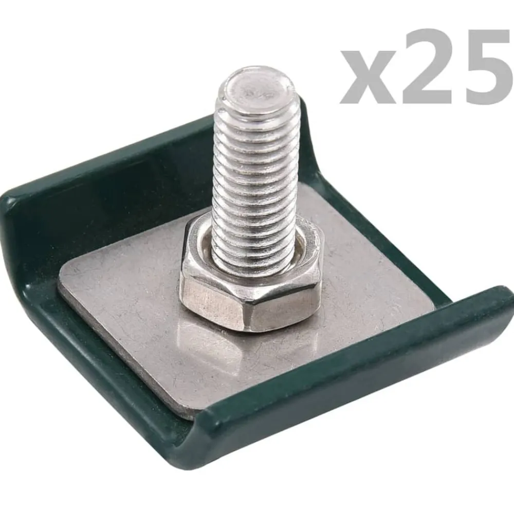vidaXL Ensemble de 25 connecteurs de tapis de grille