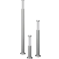 vidaXL Ensemble de 3 lampes de jardin étanches Acier inoxydable