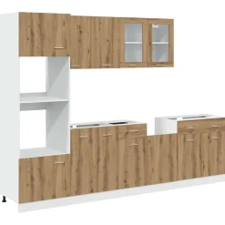 Armoires & Meubles De Rangement-vidaXL Ensemble de 7 meubles de cuisine "Lyon" en chêne artisanal chêne artisanal