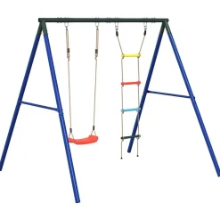 vidaXL Ensemble de balançoire d'extérieur avec balançoire et échelle