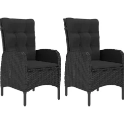 vidaXL Ensemble de bistro de jardin 3 pcs Résine tressée et verre