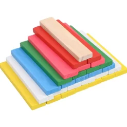 vidaXL Ensemble de blocs de construction en bois 150 pcs Pin peint