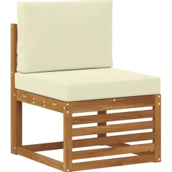 vidaXL Ensemble de canapé d'angle avec coussin 10 pcs Naturel et Crème