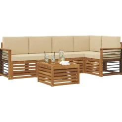 vidaXL Ensemble de canapé d'angle avec coussin 6 pcs