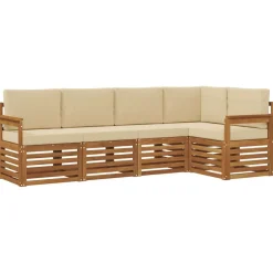 vidaXL Ensemble de canapé d'angle avec coussin 5 pcs