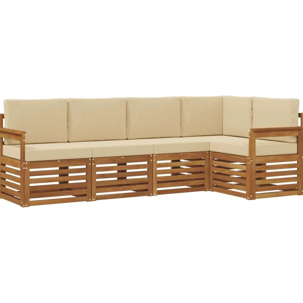 vidaXL Ensemble de canapé d'angle avec coussin 5 pcs