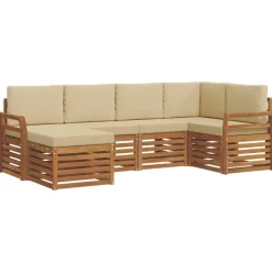 vidaXL Ensemble de canapé d'angle avec coussin 6 pcs