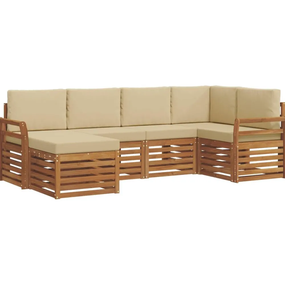 vidaXL Ensemble de canapé d'angle avec coussin 6 pcs