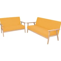 vidaXL Ensemble de canapé 2 pcs Tissu