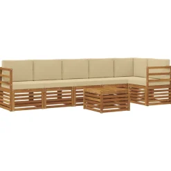 vidaXL Ensemble de canapé d'angle avec coussin 7 pcs