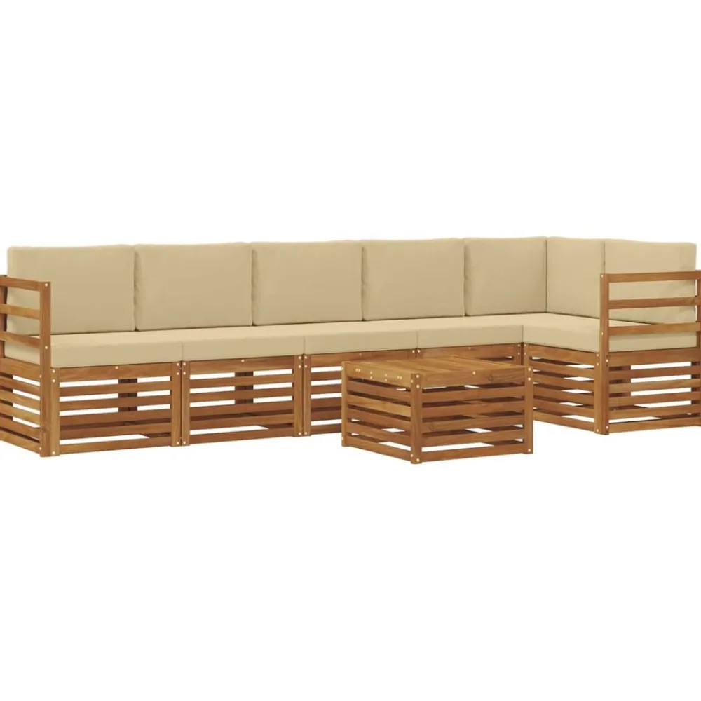 vidaXL Ensemble de canapé d'angle avec coussin 7 pcs