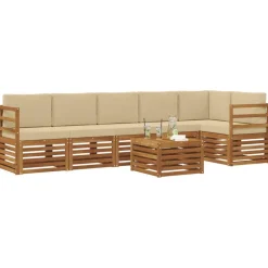 vidaXL Ensemble de canapé d'angle avec coussin 7 pcs