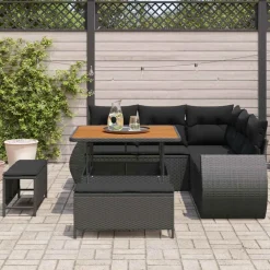vidaXL Ensemble de canapé de jardin avec coussin 8 pcs polyrotin