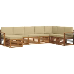 vidaXL Ensemble de canapé d'angle avec coussin 8 pcs