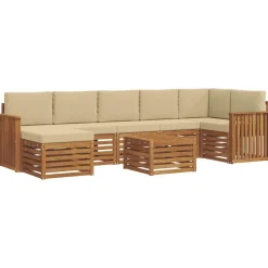 vidaXL Ensemble de canapé d'angle avec coussin 8 pcs