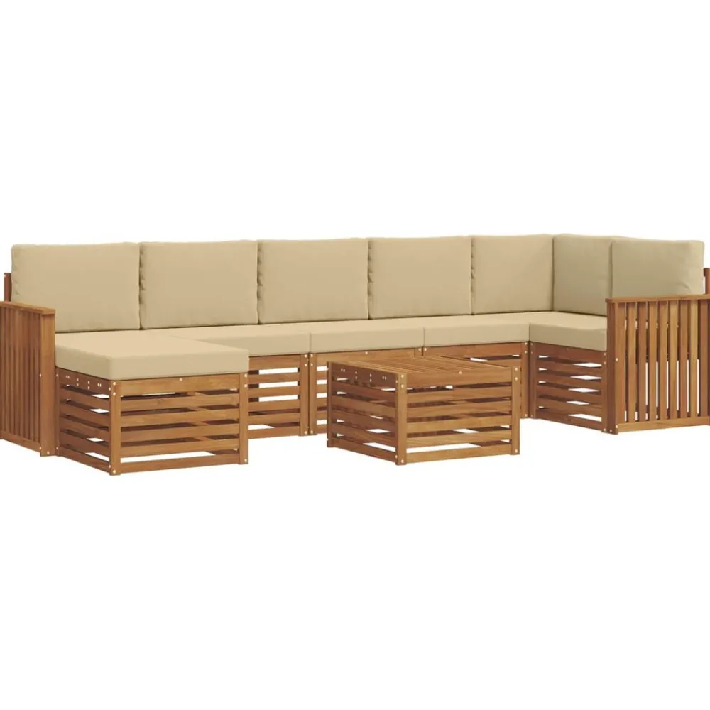 vidaXL Ensemble de canapé d'angle avec coussin 8 pcs