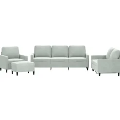 vidaXL Ensemble de canapés 4 pcs avec coussins Velours