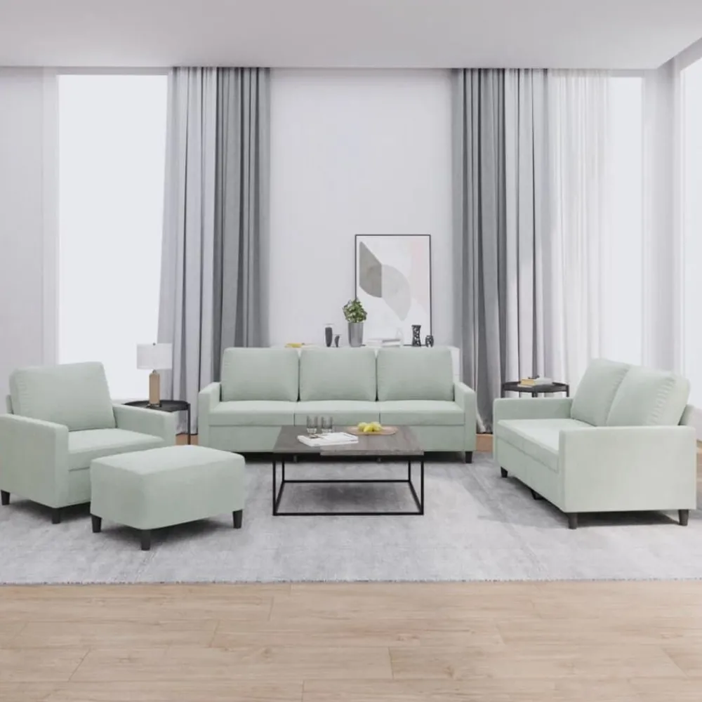 vidaXL Ensemble de canapés 4 pcs avec coussins Velours
