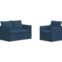 vidaXL Ensemble de Canapés 2 pcs 136 x 82 x 85 cm Tissu