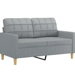 Canapés-vidaXL Ensemble de canapés 3 pcs avec coussins Tissu Gris clair