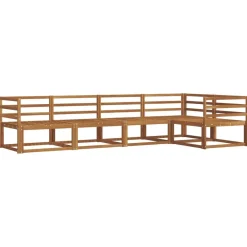 Ensembles De Meubles-vidaXL Ensemble de canapés d'extérieur 5 pcs Naturel