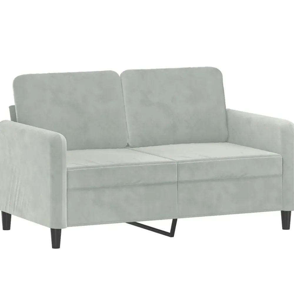 Canapés-vidaXL Ensemble de canapés 3 pcs avec coussins velours Gris clair