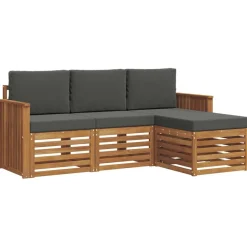 vidaXL Ensemble de canapés d'extérieur 4 pcs