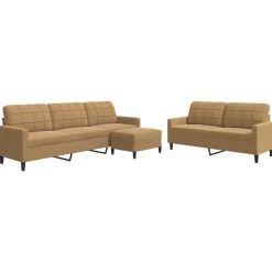 vidaXL Ensemble de canapés 3 pcs avec coussins Velours