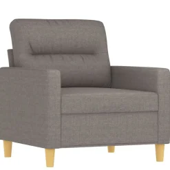Canapés-vidaXL Ensemble de canapés 4 pcs avec coussins Tissu Taupe